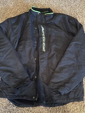 Arctic Cat Men's Black Puffer Jacket with Green Trim